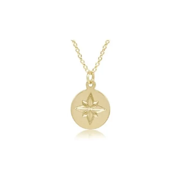 E NEWTON 16" NECKLACE GOLD - DIRECTION GOLD DISC Puckett's Fine Jewelry Benton, KY