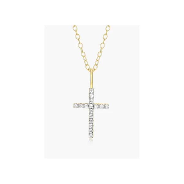 Monte Luna Cross Pendant Necklace in 14k Yellow Gold Plated Sterling Silver Puckett's Fine Jewelry Benton, KY