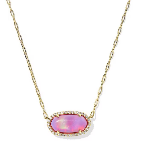 Kendra Scott Ai Heart Arrow Pendant Gold Pink Opalescent Resin Puckett's Fine Jewelry Benton, KY