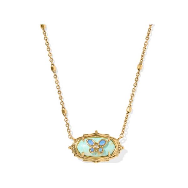 KENDRA SCOTT DOLLY PARTON ELISA BUTTERFLY VIN GOLD TONE SEA GREEN CHRYSL Puckett's Fine Jewelry Benton, KY