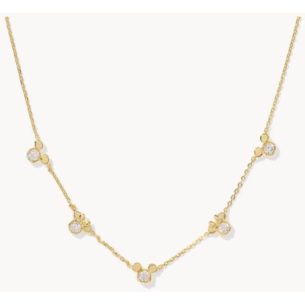 KENDRA SCOTT MINNIE MOUSE STRAND GOLD TONE WHITE CRYSTAL Puckett's Fine Jewelry Benton, KY