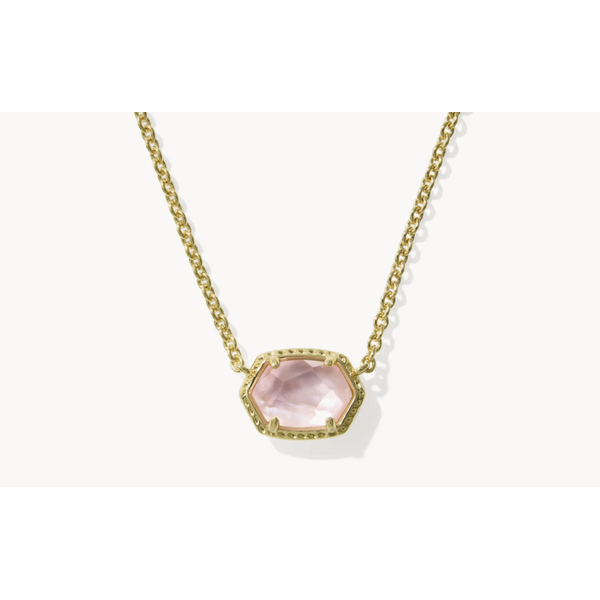 Kendra Scott Daphne Frame Pendant Gold Tone Light Pink Mother of Pearl Puckett's Fine Jewelry Benton, KY