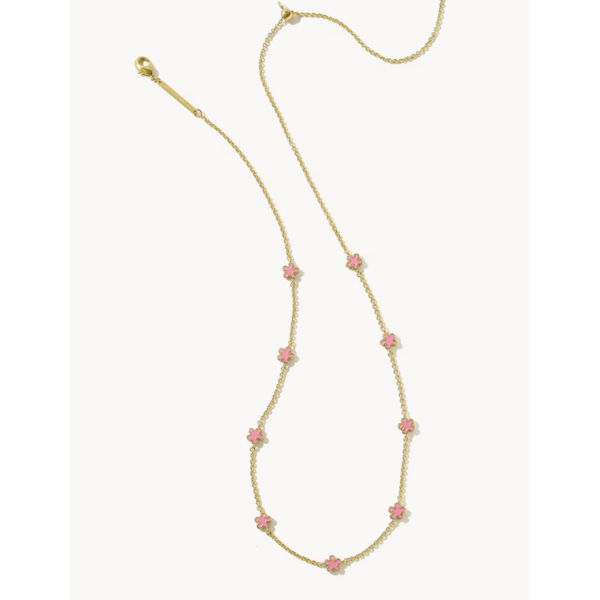 Kendra Scott Jane Strand Necklace, Gold Tone, Dark Pink Enamel Image 2 Puckett's Fine Jewelry Benton, KY