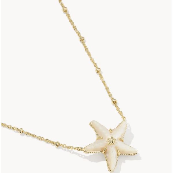 Kendra Scott Parker Starfish Necklace Gold Tone Natural Mother of Pearl Puckett's Fine Jewelry Benton, KY
