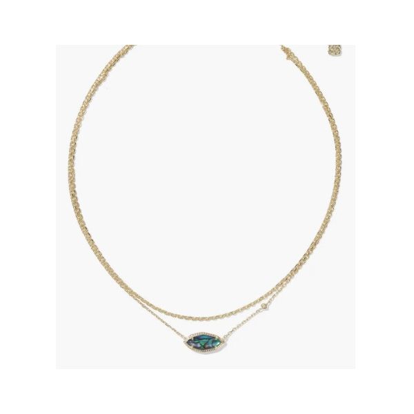 Kendra Scott Ophelia Multistrand Necklace Gold Tone Abalone Puckett's Fine Jewelry Benton, KY