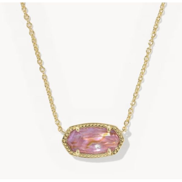 Kendra Scott Elisa Necklace Gold Tone Mauve Illusion Puckett's Fine Jewelry Benton, KY