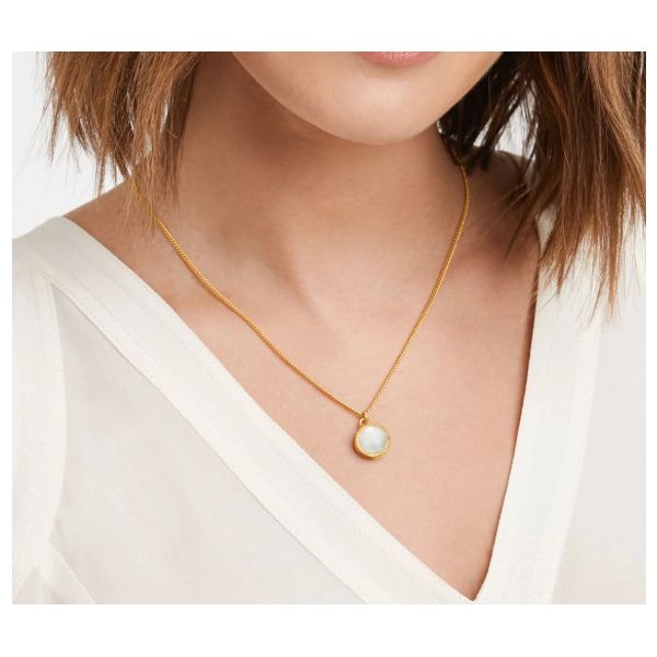 Julie Vos Fleur-de-Lis Solitaire Necklace - Pearl - One Size Image 2 Puckett's Fine Jewelry Benton, KY