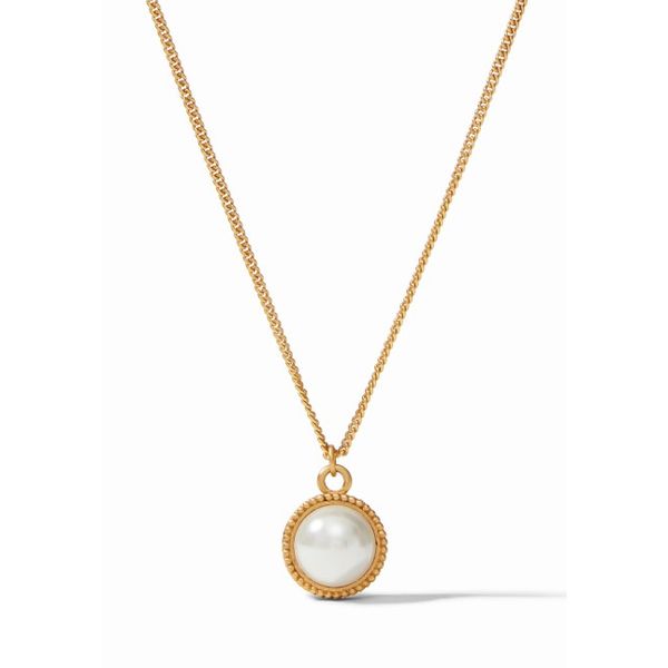 Julie Vos Fleur-de-Lis Solitaire Necklace - Pearl - One Size Puckett's Fine Jewelry Benton, KY