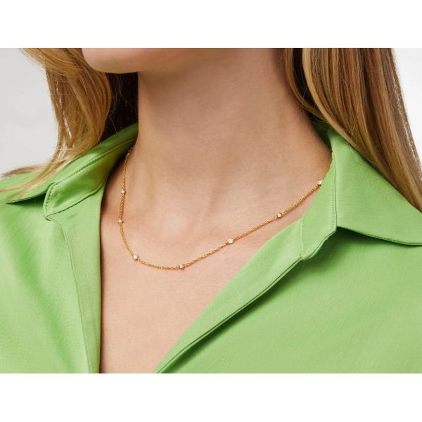 Julie Vos Celeste Delicate Station Necklace - Cubic Zirconia - One Size Image 2 Puckett's Fine Jewelry Benton, KY