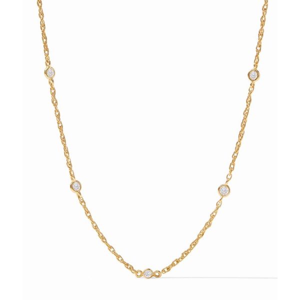 Julie Vos Celeste Delicate Station Necklace - Cubic Zirconia - One Size Puckett's Fine Jewelry Benton, KY