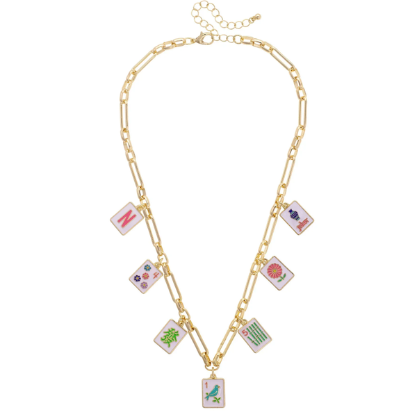 Canvas Style Going Mahjong! Enamel Charm Necklace Puckett's Fine Jewelry Benton, KY