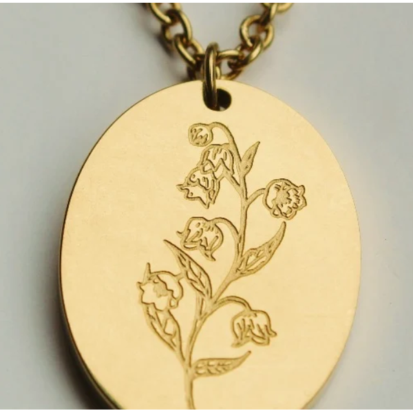 By Grace Jewelry Birth Flower Necklace, May, 14K Gold Electroplated Puckett's Fine Jewelry Benton, KY