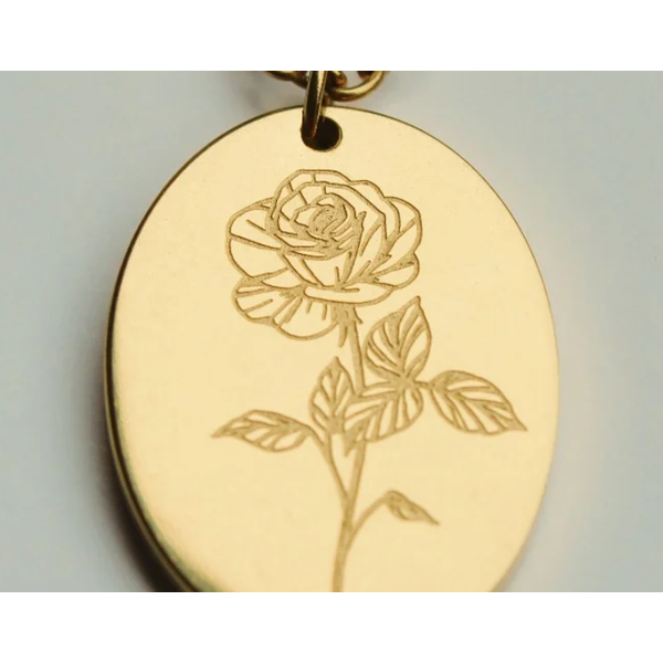 By Grace Jewelry Birth Flower Necklace, June, 14K Gold Electroplated Puckett's Fine Jewelry Benton, KY