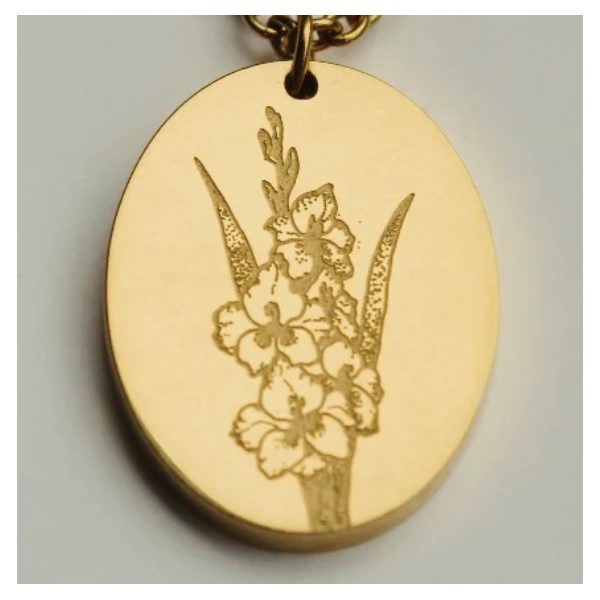 By Grace Jewelry Birth Flower Necklace, August, 14K Gold Electroplated Puckett's Fine Jewelry Benton, KY