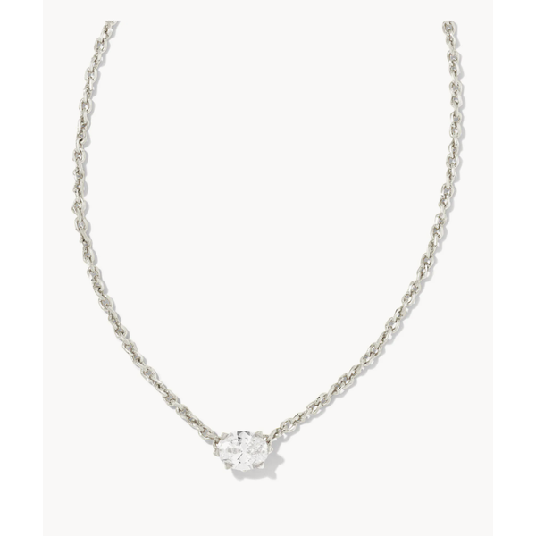 Kendra Scott Cailin Necklace Silver Tone with White CZ Puckett's Fine Jewelry Benton, KY