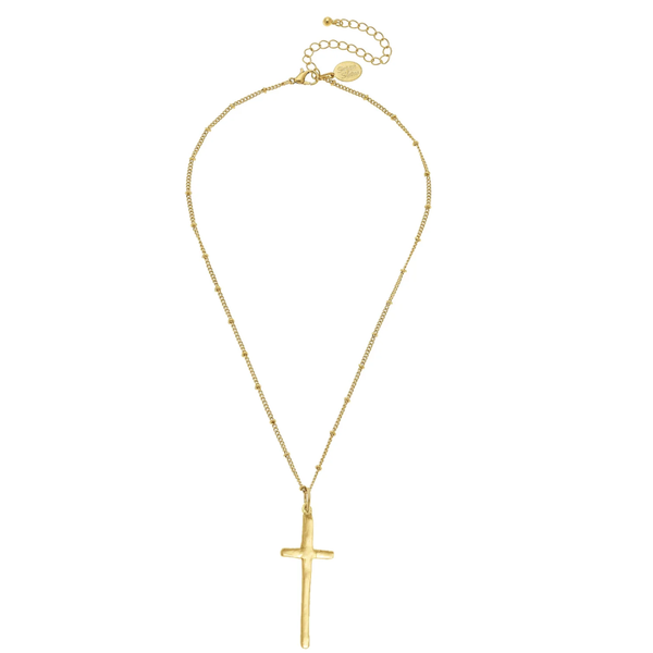 Susan Shaw Dainty Tall Cross Necklace Puckett's Fine Jewelry Benton, KY