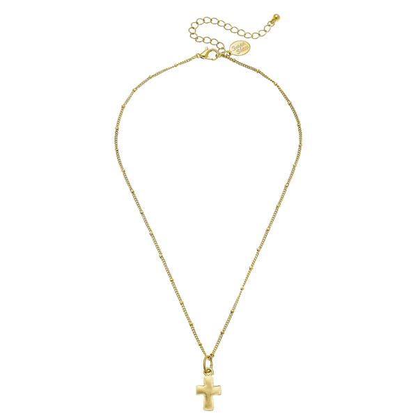 Susan Shaw Dainty Small Cross Necklace Puckett's Fine Jewelry Benton, KY
