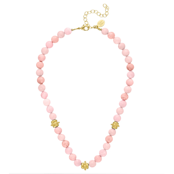 Susan Shaw Pink Jade Bailey Necklace Puckett's Fine Jewelry Benton, KY
