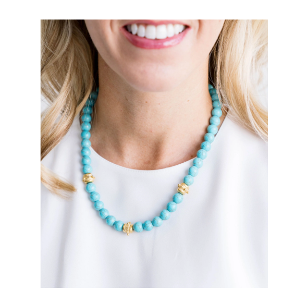 Susan Shaw Blue Turquoise Bailey Necklace Image 2 Puckett's Fine Jewelry Benton, KY