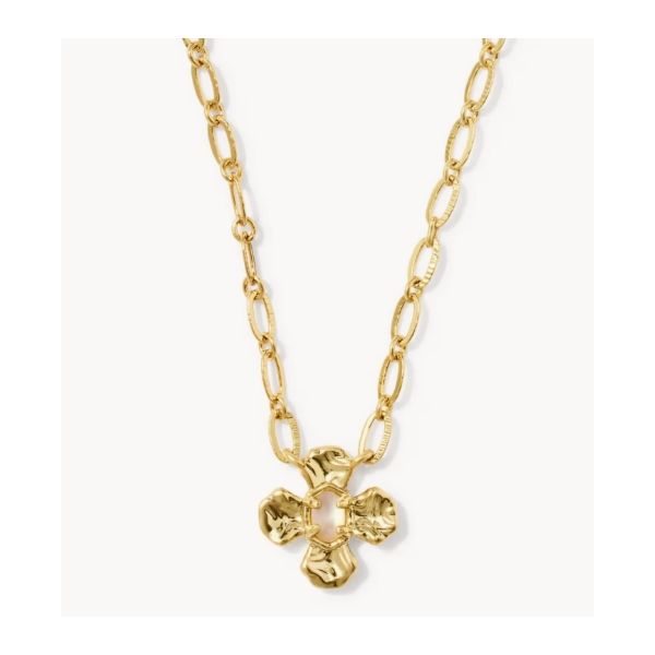 Kendra Scott Leanne Short Pendant Necklace Gold Tone Natural MOP Puckett's Fine Jewelry Benton, KY