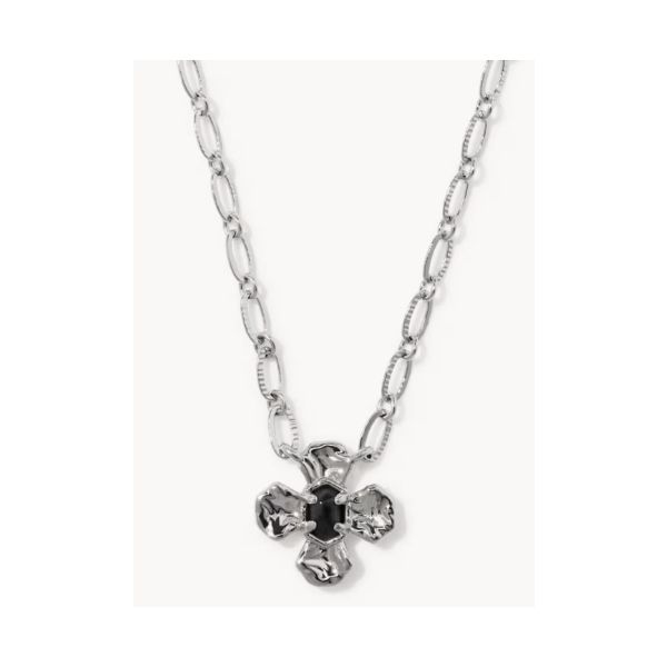 Kendra Scott Leanne Short Pendant Necklace Rhod Black Granite1 Puckett's Fine Jewelry Benton, KY