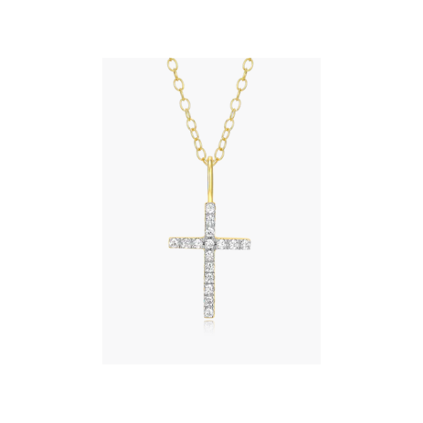 Monte Luna Cross Pendant Necklace in 14k Yellow Gold Plated Sterling Silver Puckett's Fine Jewelry Benton, KY