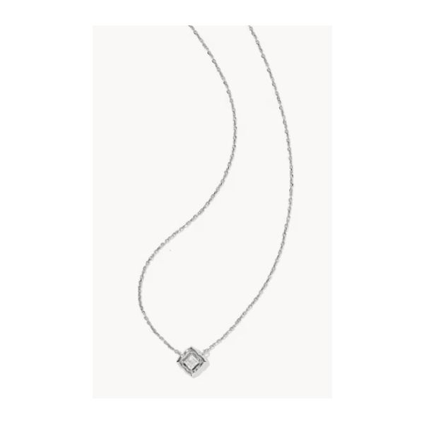 Kendra Scott Mallory Crystal Pendant/Necklace Rhod Tone White CZ Puckett's Fine Jewelry Benton, KY