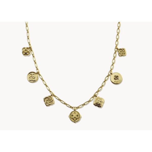 Kendra Scott Dira Charm Necklace Gold Tone Image 2 Puckett's Fine Jewelry Benton, KY