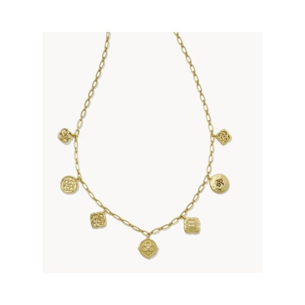 Kendra Scott Dira Charm Necklace Gold Tone Puckett's Fine Jewelry Benton, KY