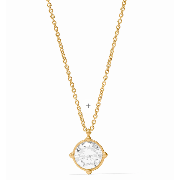 Julie Vos Honeybee Solitaire yellow tone Necklace -Cubic Zirconia center Puckett's Fine Jewelry Benton, KY