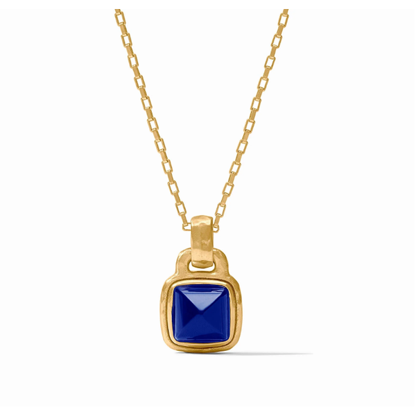 Julie Vos Sahara Solitaire Necklace- Iridescent Sapphire Blue Puckett's Fine Jewelry Benton, KY