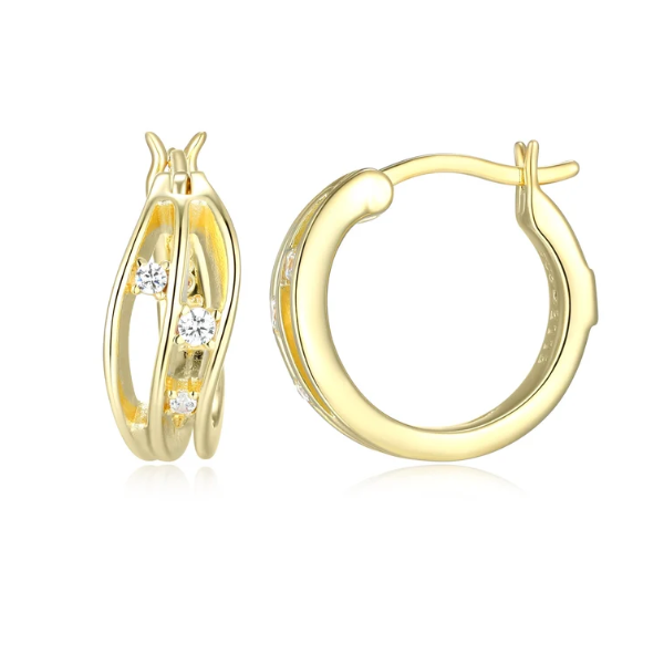 Elle Sterling Silver/Yellow Gold Plated 