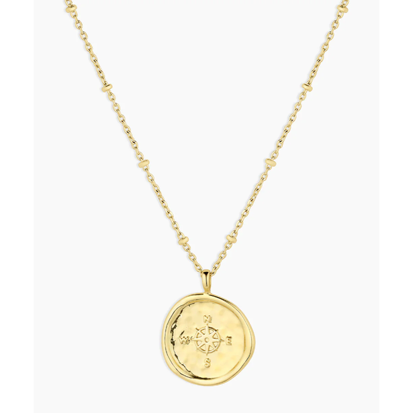 Gorjana 18k Gold Plated Compass Coin Necklace Puckett's Fine Jewelry Benton, KY