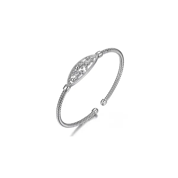 Elle Sterling Silver/Rhodium Cuff Bracelet Puckett's Fine Jewelry Benton, KY