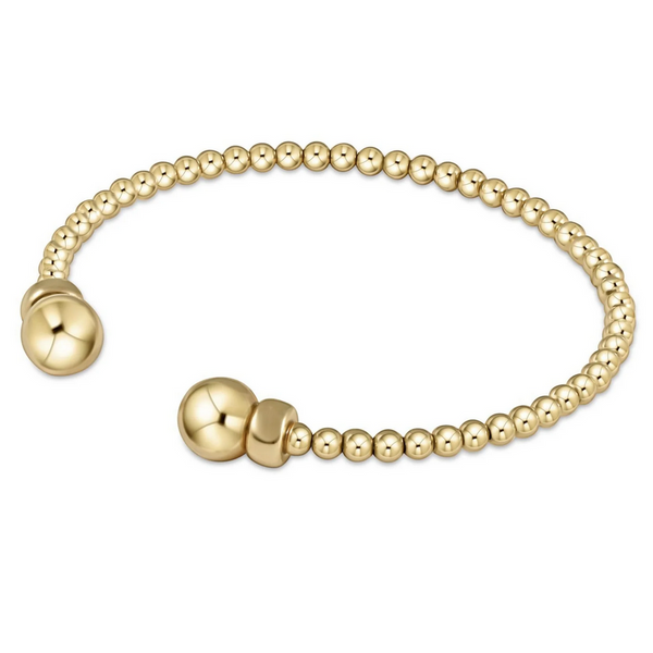 E NEWTON CLASSIC GOLD 3MM BEAD CUFF Puckett's Fine Jewelry Benton, KY