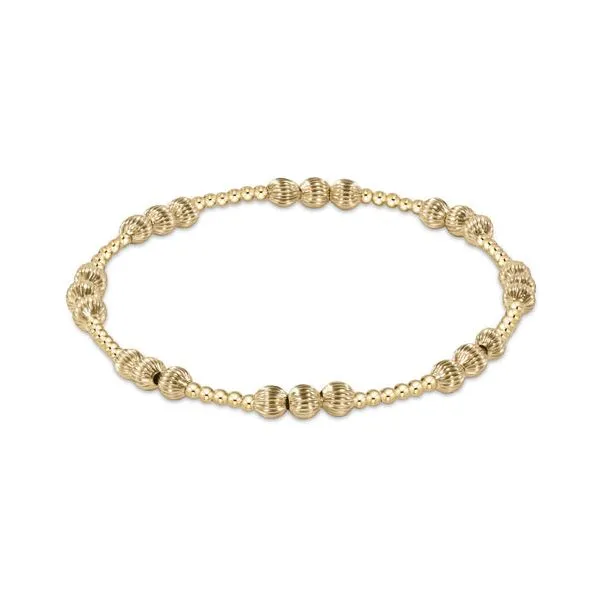E NEWTON EXTENDS DIGNITY JOY PATTERN 4MM BEAD BRACELET - GOLD Puckett's Fine Jewelry Benton, KY