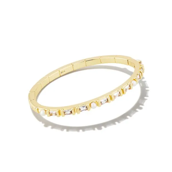 Kendra Scott Gracie Bangle Bracelet, Yellow/White Mix M/L Puckett's Fine Jewelry Benton, KY