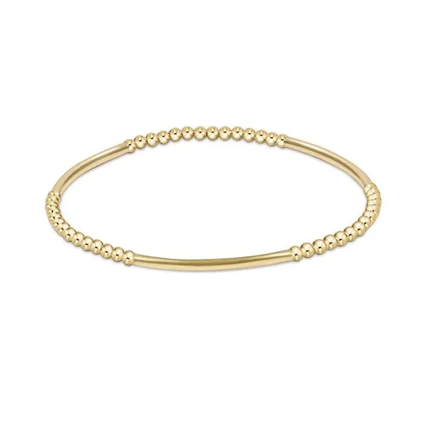 E Newton Bliss Bar Gold Pattern 2.5mm Bead Bracelet Puckett's Fine Jewelry Benton, KY