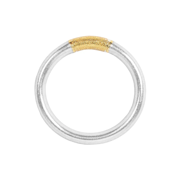 BuDhaGirl ALL WEATHER BANGLE SERENITY PRAYERSILVER LARGE Puckett's