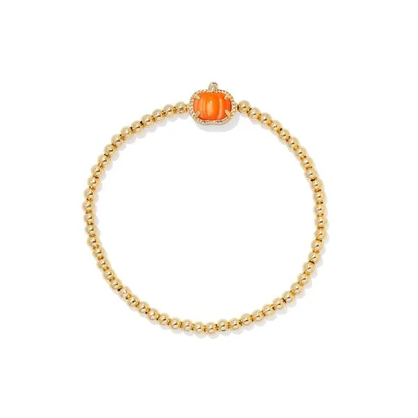 Kendra Scott Pumpkin Stretch Bracelet Gold Tone Orange MOP Puckett's Fine Jewelry Benton, KY
