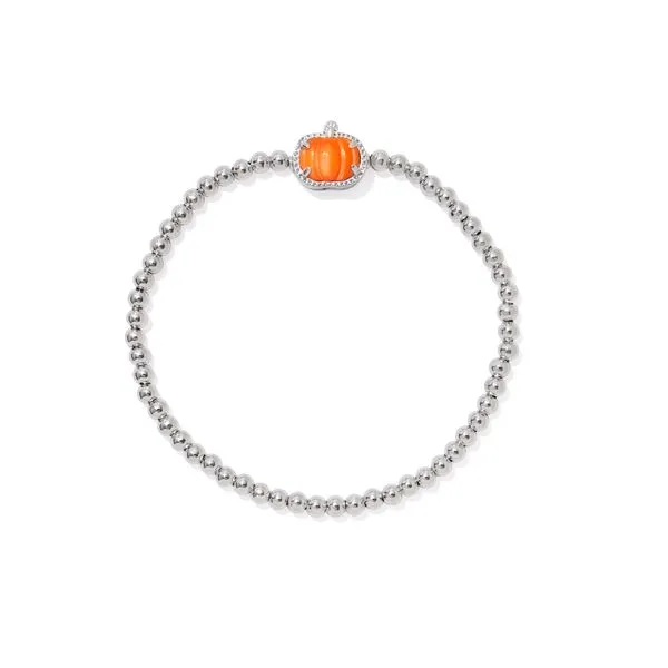Kendra Scott Pumpkin Silver Tone Stretch Bracelet Puckett's Fine Jewelry Benton, KY