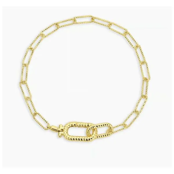 Gorjana Crew Link Bracelet, 18K Gold Plated Puckett's Fine Jewelry Benton, KY