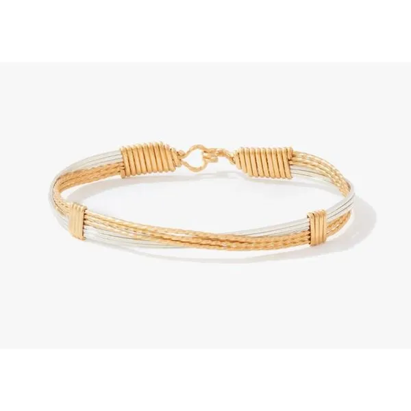 Ronaldo Three Times The Love Bracelet, 14K Gold Artisan Wire and Sterling Silver, 7" Puckett's Fine Jewelry Benton, KY
