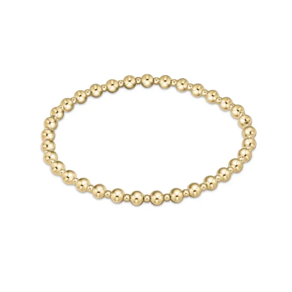 E NEWTON CLASSIC GRATEFUL PATTERN 4MM BEAD BRACELET--GOLD Puckett's Fine Jewelry Benton, KY