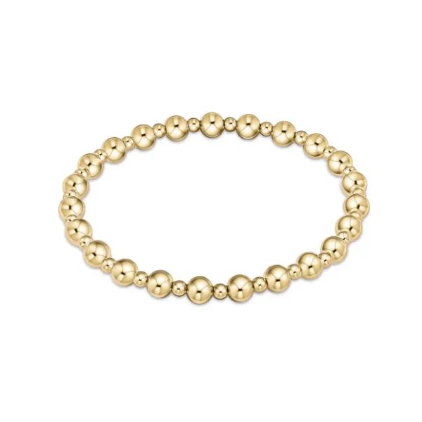 E NEWTON CLASSIC GRATEFUL PATTERN 5MM BEAD BRACELET--GOLD Puckett's Fine Jewelry Benton, KY