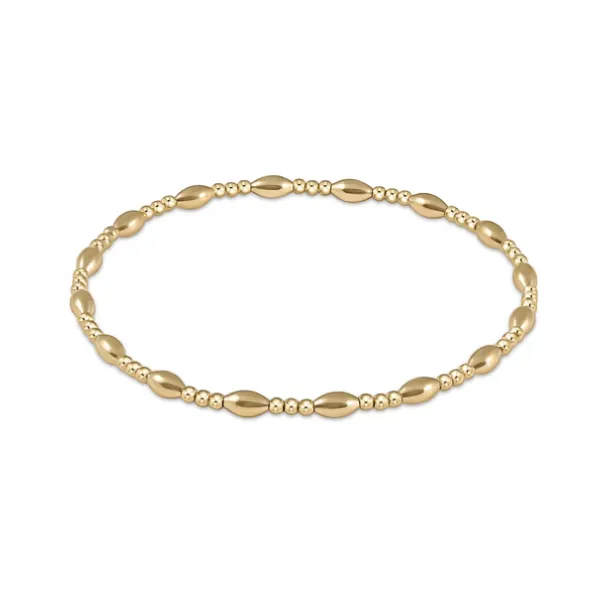 E NEWTON HARMONY SINCERITY PATTERN 2MM BEAD BRACELET--GOLD FILL Puckett's Fine Jewelry Benton, KY
