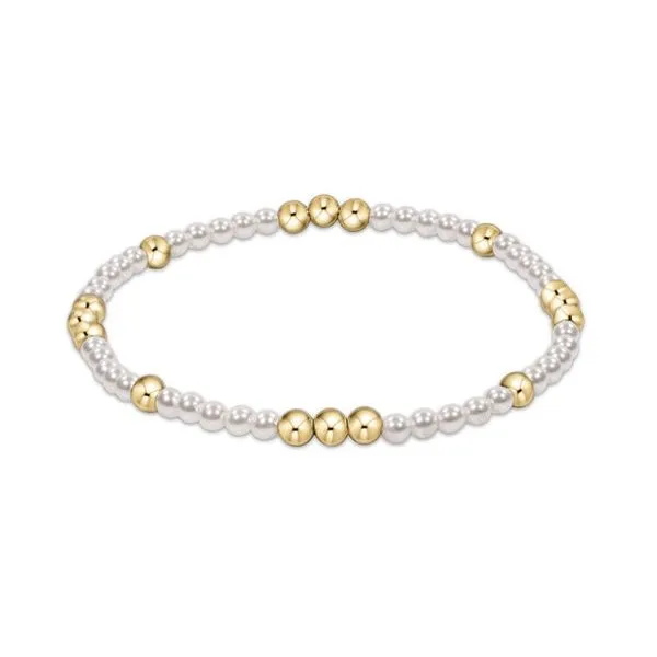 E NEWTON WORTHY PATTERN 3MM BEAD BRACELET--PEARL Puckett's Fine Jewelry Benton, KY