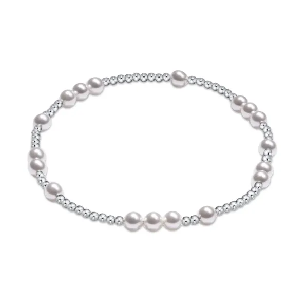 E NEWTON HOPE UNWRITTEN STERLING 4MM BEAD BRACELET - PEARL Puckett's Fine Jewelry Benton, KY