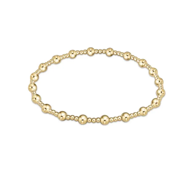 E NEWTON CLASSIC SINCERITY PATTERN 4MM BEAD BRACELET --GOLD Puckett's Fine Jewelry Benton, KY