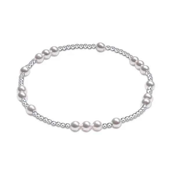 E NEWTON EXTENDS HOPE UNWRITTEN STERLING 4MM BEAD BRACELET - PEARL Puckett's Fine Jewelry Benton, KY